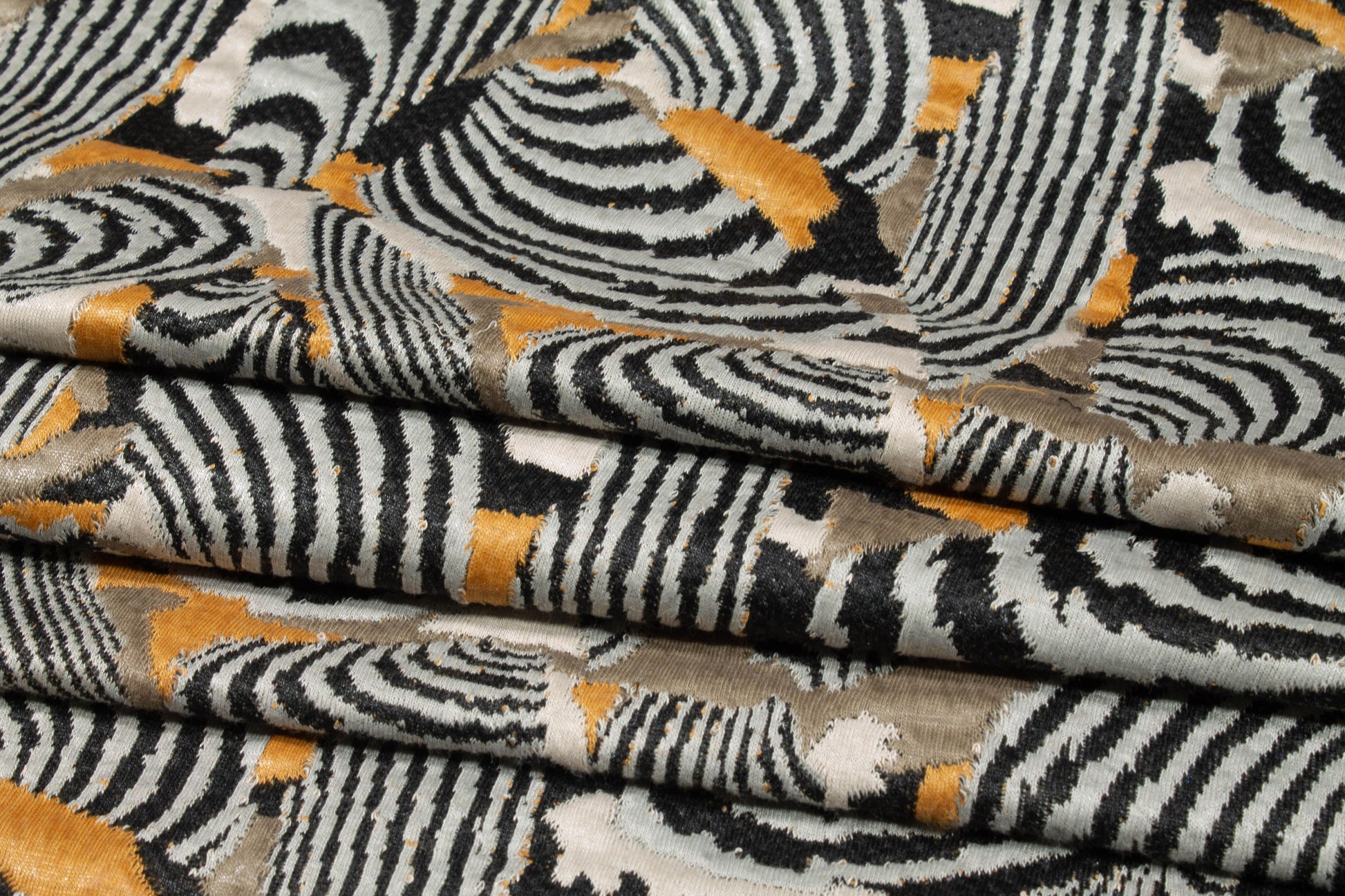 Abstract Zebra Print Poly Wool Blend - Prime Fabrics