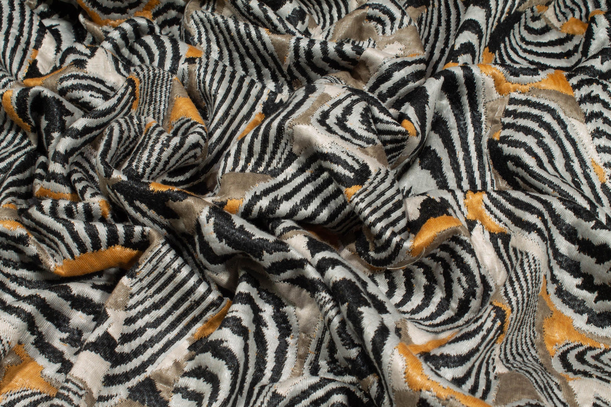 Abstract Zebra Print Poly Wool Blend - Prime Fabrics