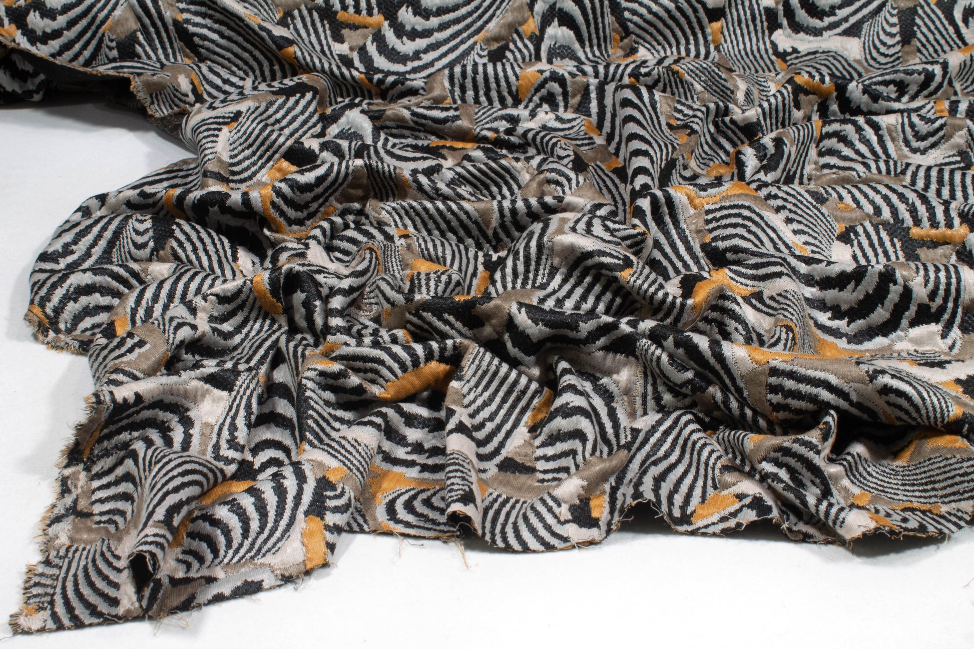 Abstract Zebra Print Poly Wool Blend - Prime Fabrics