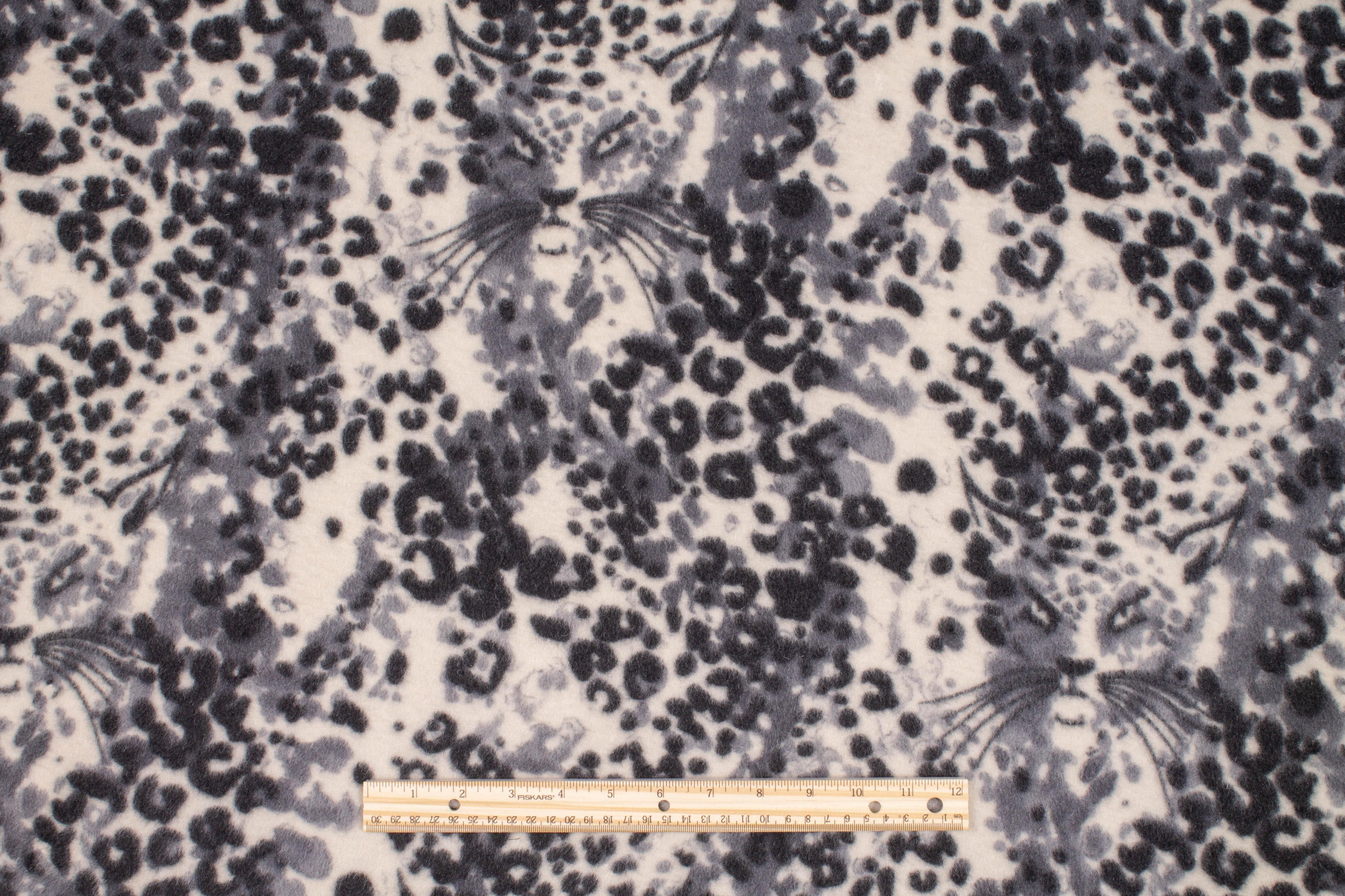 Leopard Print Italian Wool - Prime Fabrics