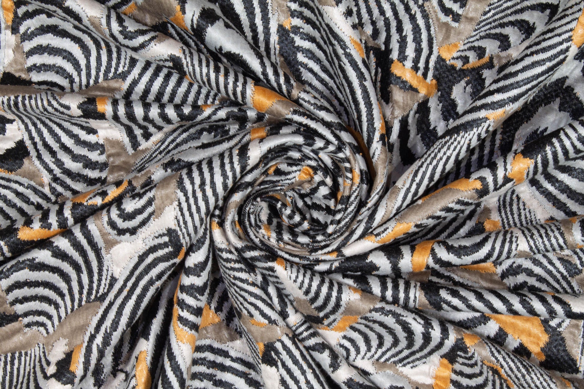 Abstract Zebra Print Poly Wool Blend - Prime Fabrics