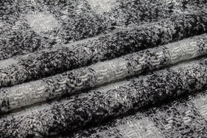 Gray and Black Italian Tweed Boucle - Prime Fabrics