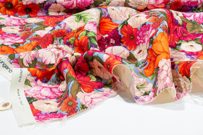 Emanuel Ungaro - Multicolor Floral Italian Silk and Wool - Prime Fabrics