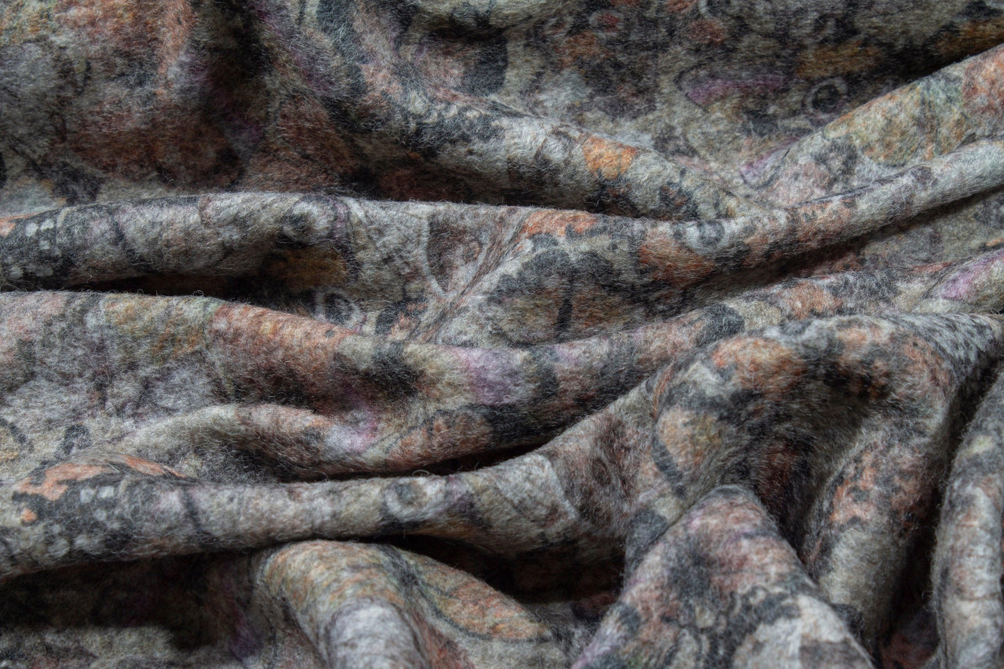 Gray Butterfly Italian Wool Coating - Prime Fabrics