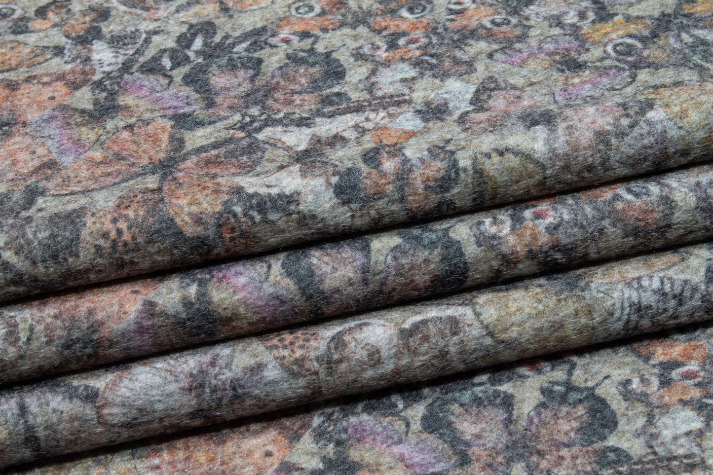 Gray Butterfly Italian Wool Coating - Prime Fabrics