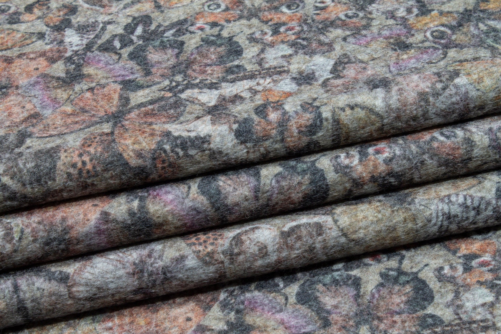 Gray Butterfly Italian Wool Coating - Prime Fabrics