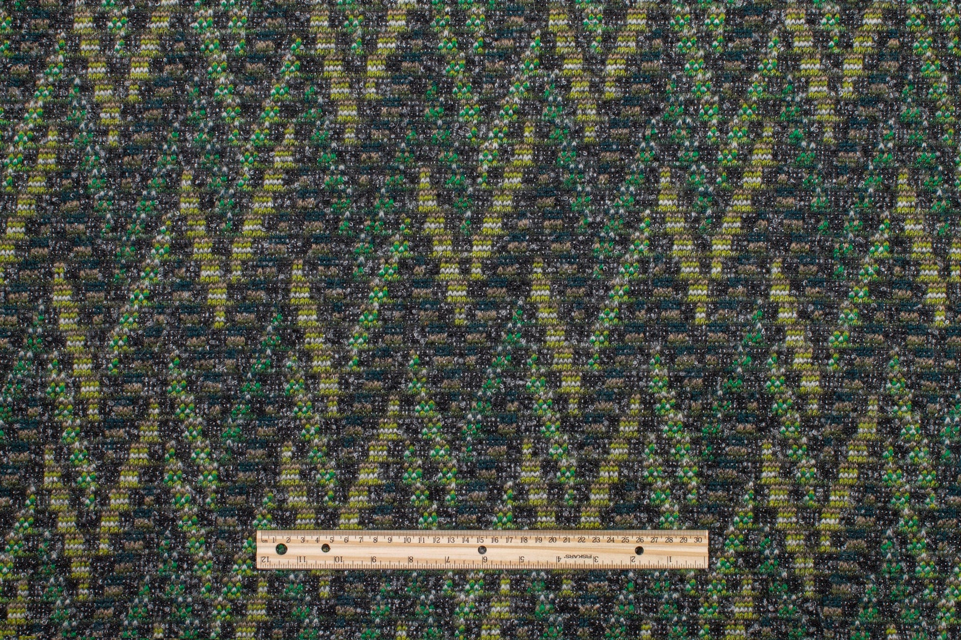 Green Boucle Based Italian Wool Coating - Prime Fabrics