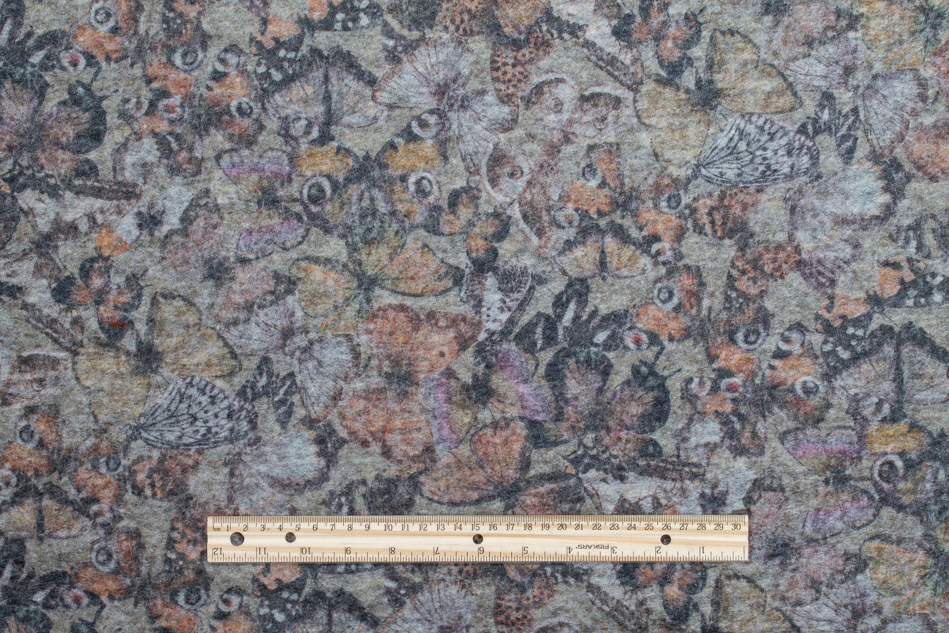 Gray Butterfly Italian Wool Coating - Prime Fabrics