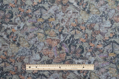Gray Butterfly Italian Wool Coating - Prime Fabrics