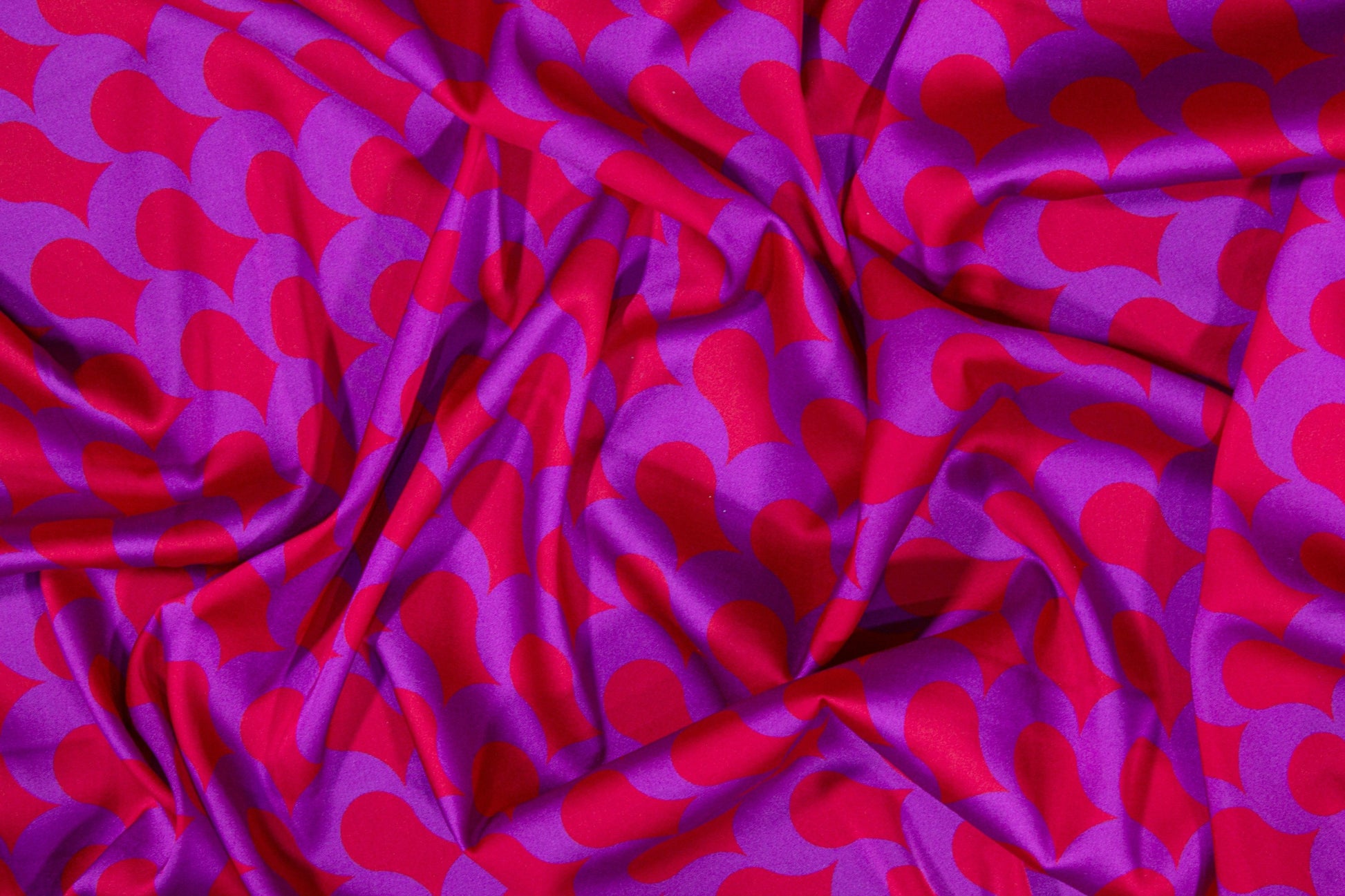 Abstract Italian Silk Charmeuse - Prime Fabrics