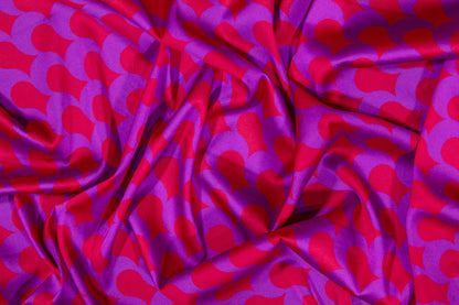 Abstract Italian Silk Charmeuse - Prime Fabrics