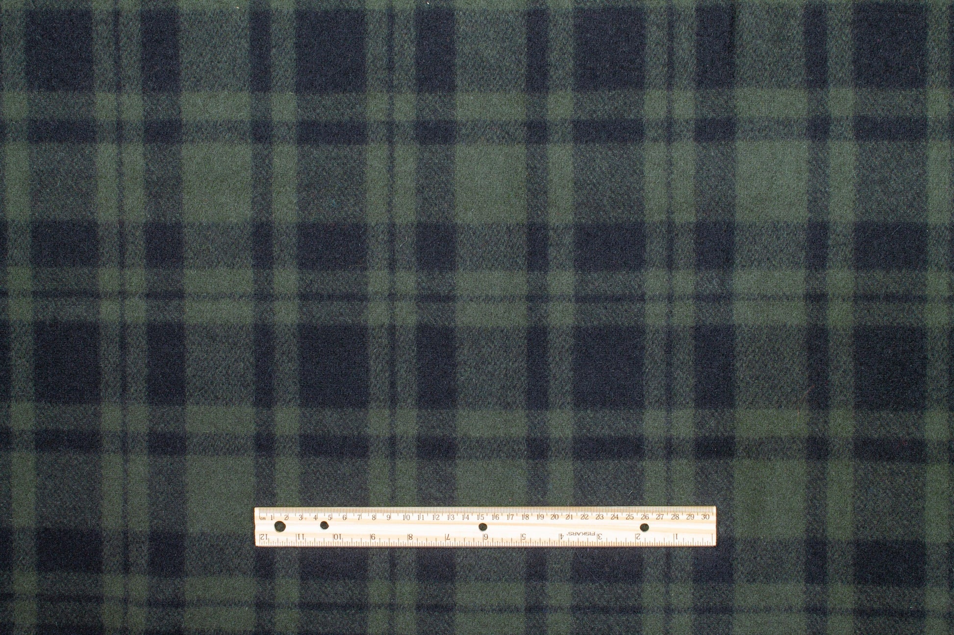 Dark Green Plaid Double Faced Italian Wool Coating - Prime Fabrics