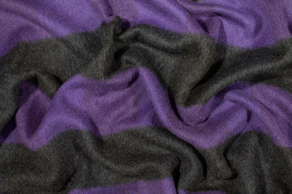 Purple and Gray Double Faced Italian Wool Coating - Prime Fabrics