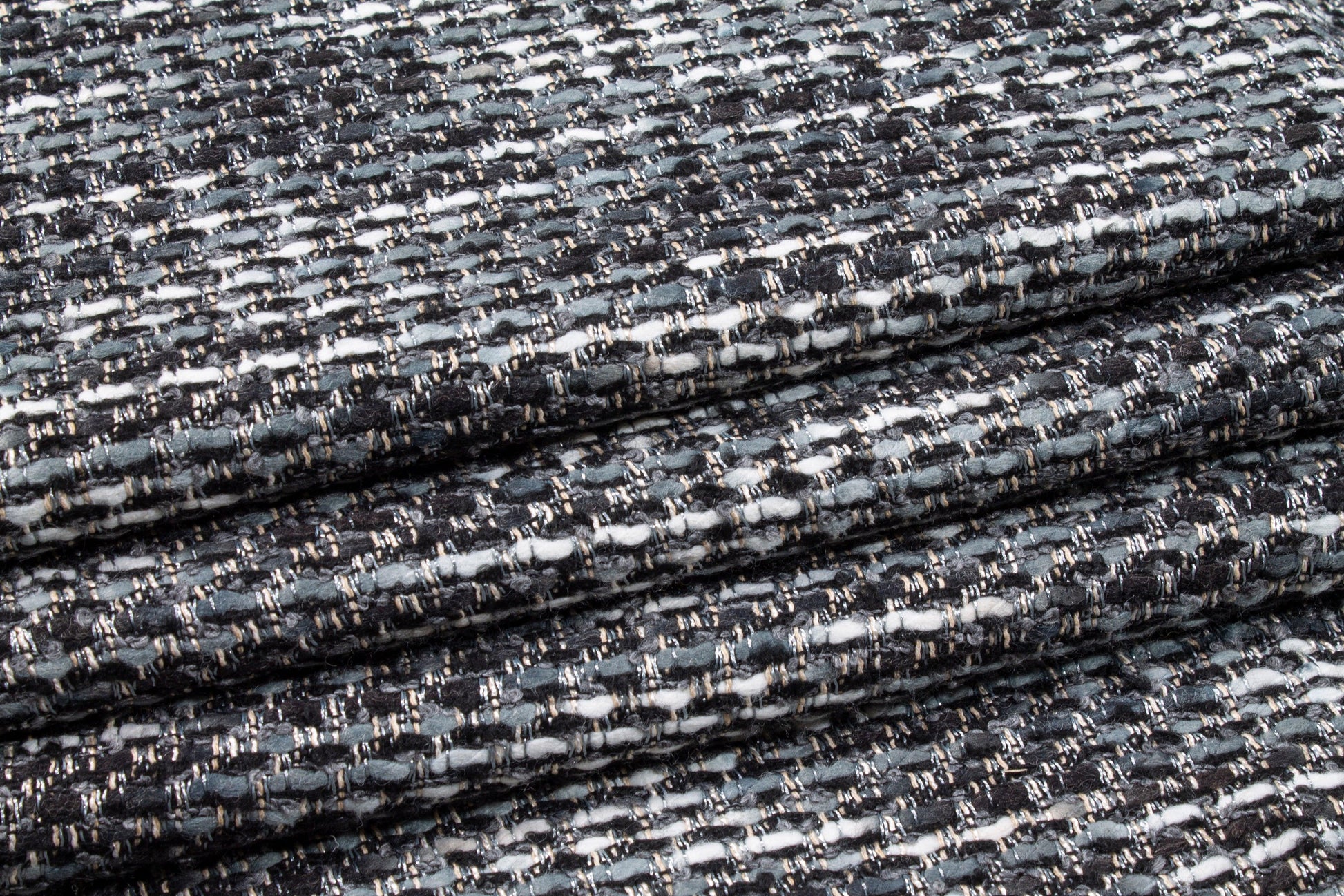 Cool Gray Italian Wool Tweed - Prime Fabrics