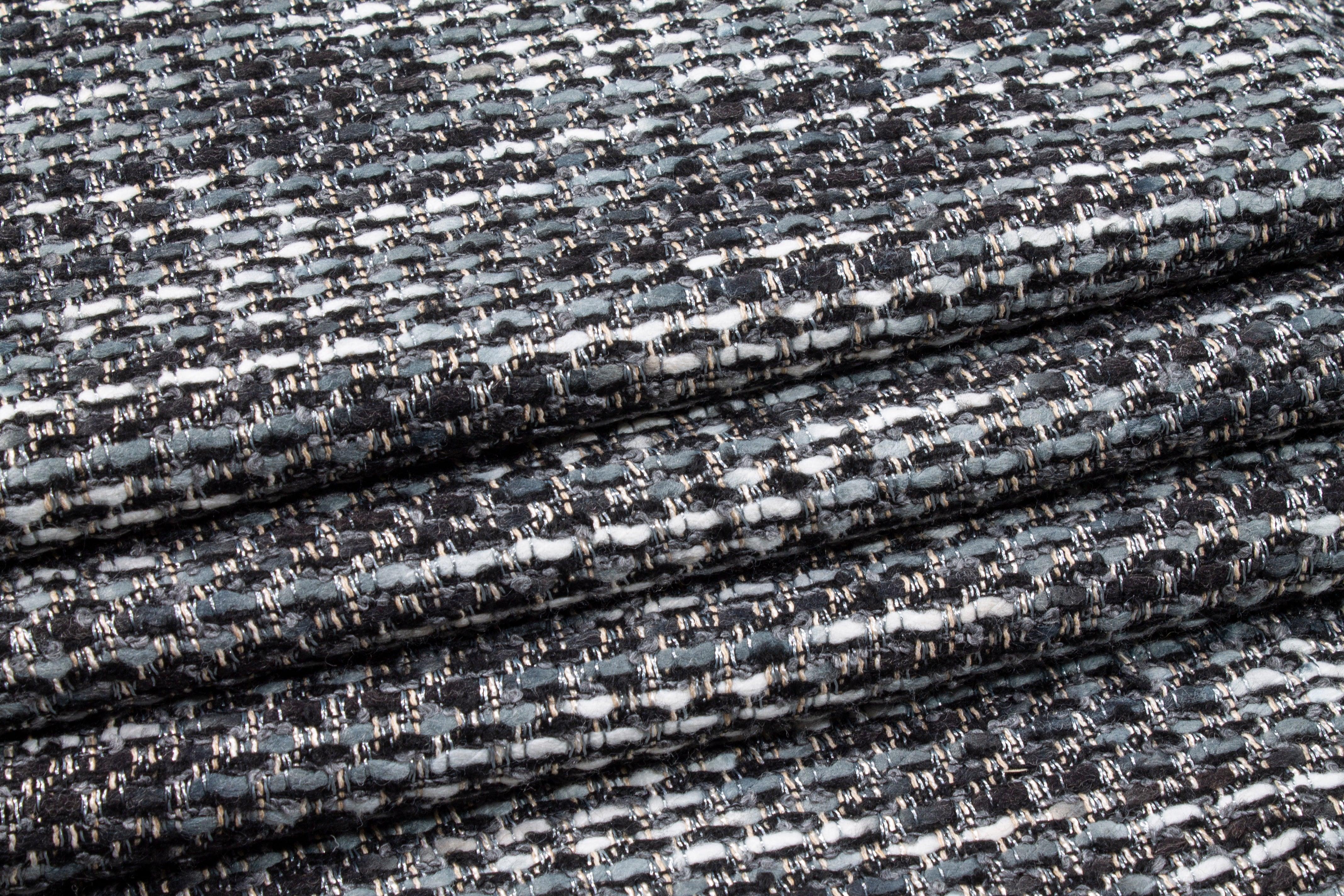 Cool Gray Italian Wool Tweed - Prime Fabrics