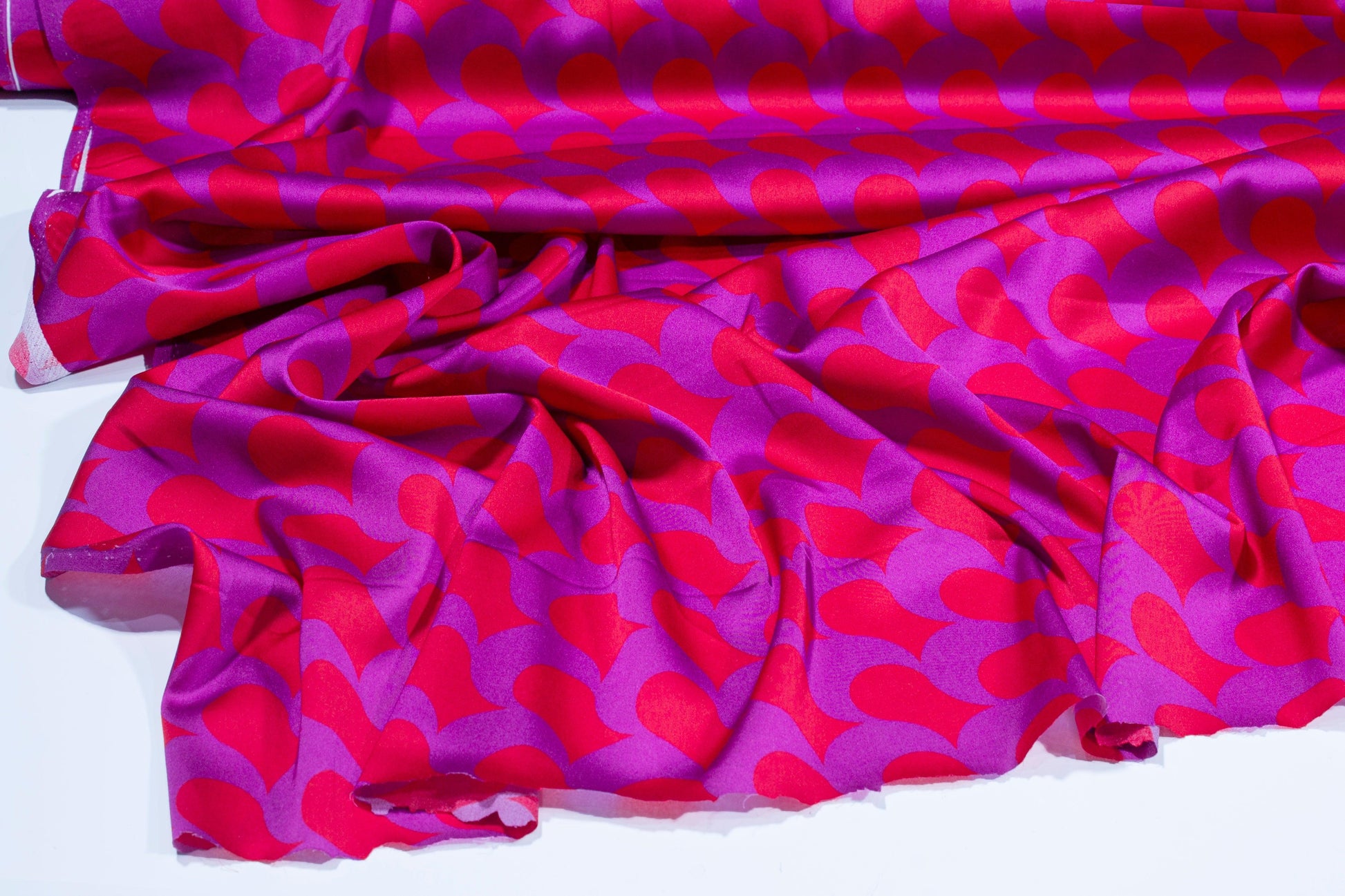 Abstract Italian Silk Charmeuse - Prime Fabrics