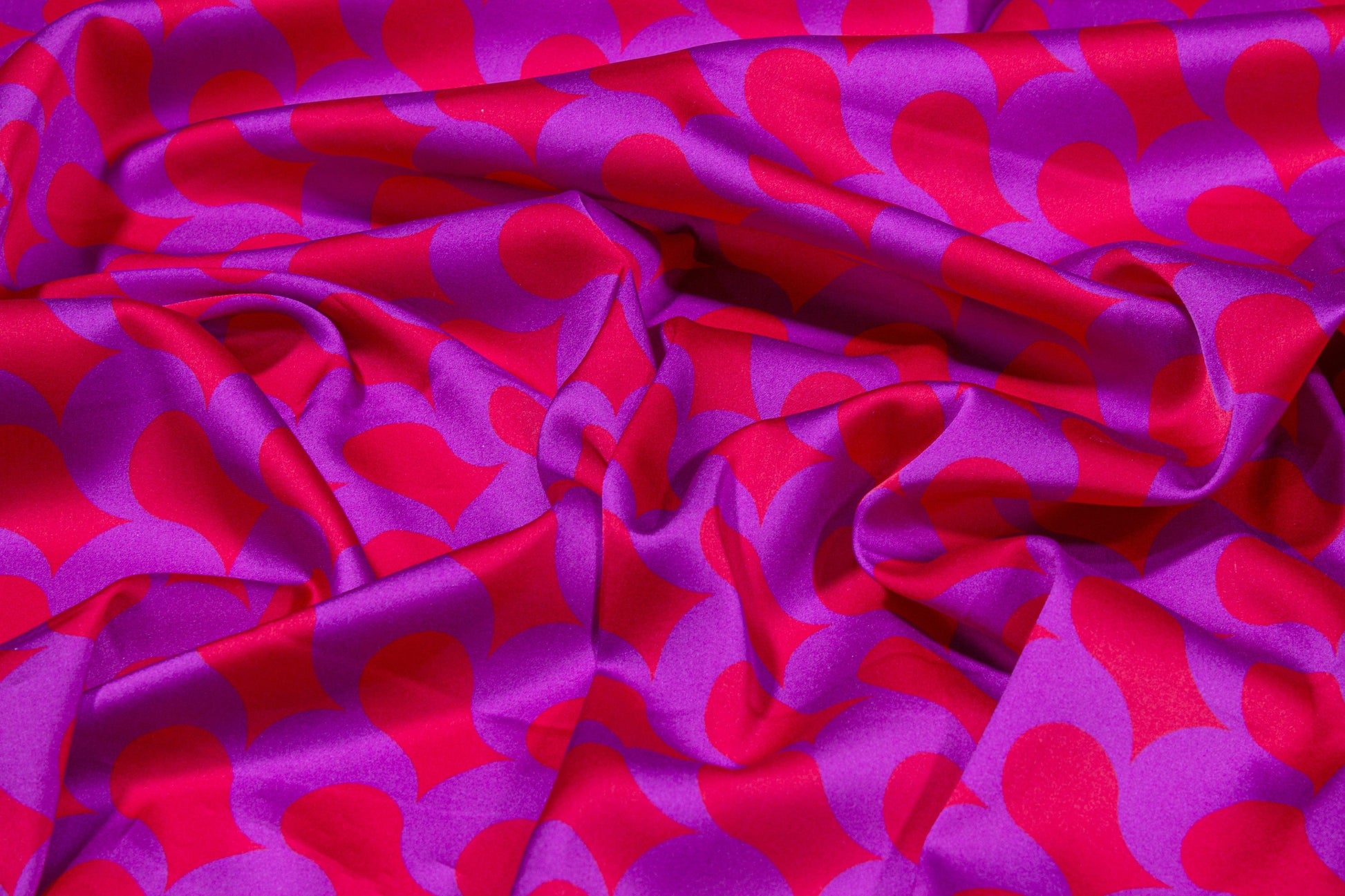 Abstract Italian Silk Charmeuse - Prime Fabrics