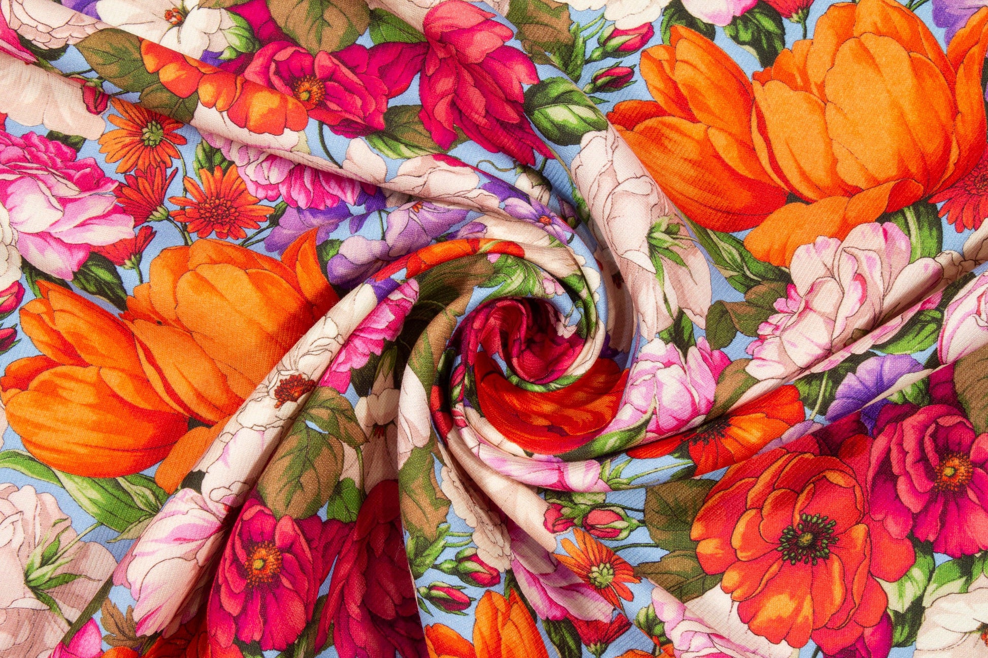 Emanuel Ungaro - Multicolor Floral Italian Silk and Wool - Prime Fabrics