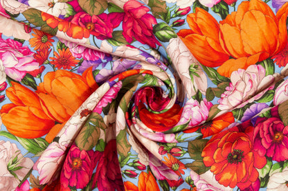 Emanuel Ungaro - Multicolor Floral Italian Silk and Wool - Prime Fabrics