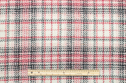 Pink Tone Checked Wool Tweed - Prime Fabrics