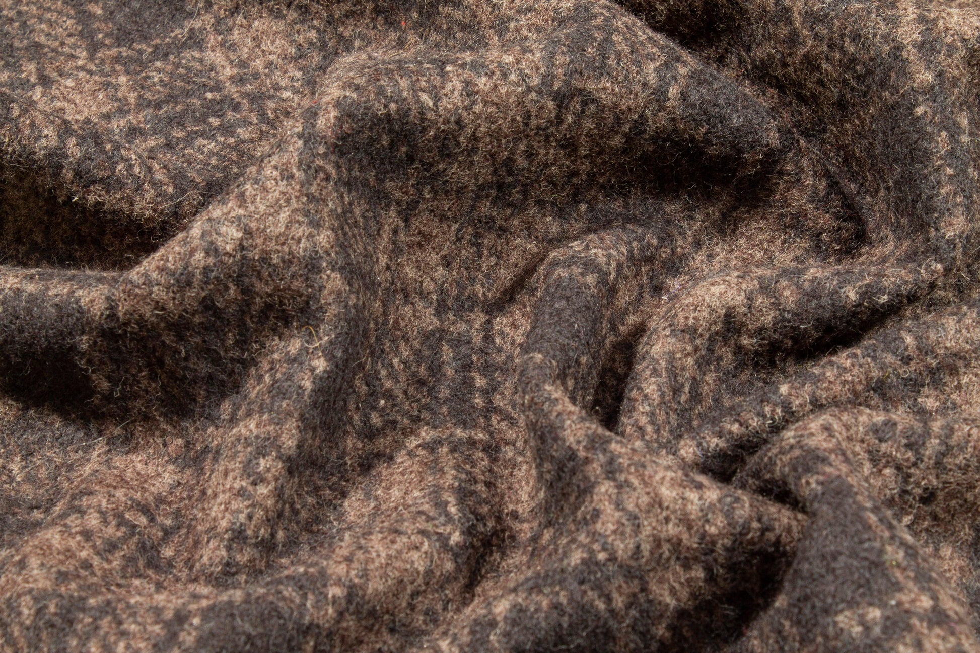 Brown Plaid Italian Wool Coating - Prime Fabrics