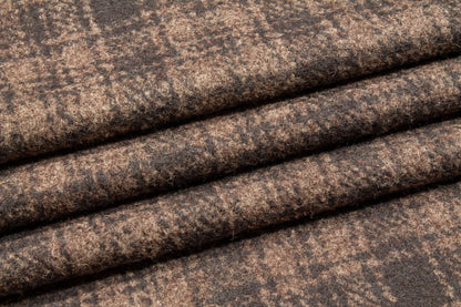Brown Plaid Italian Wool Coating - Prime Fabrics
