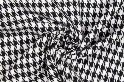 Black and White Houndstooth Coating - Prime Fabrics