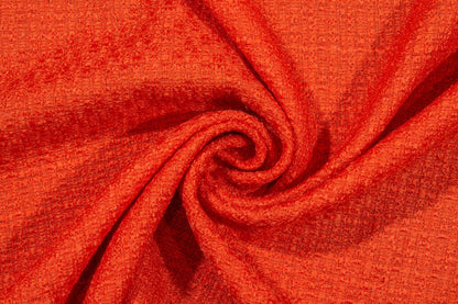 Orange Italian Wool Boucle - Prime Fabrics