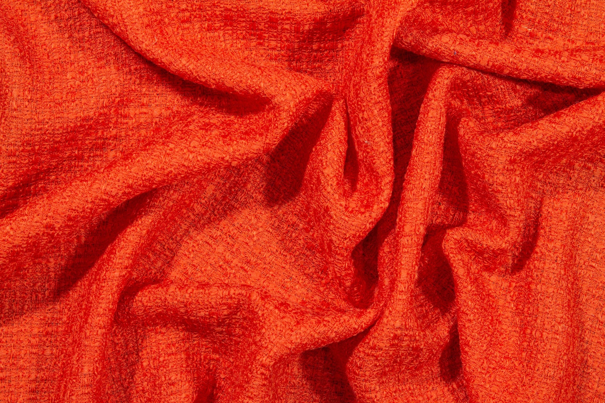 Orange Italian Wool Boucle - Prime Fabrics