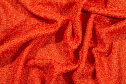Orange Italian Wool Boucle - Prime Fabrics