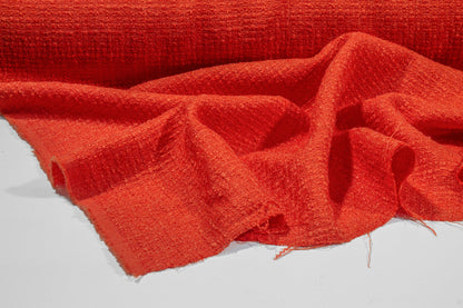 Orange Italian Wool Boucle - Prime Fabrics
