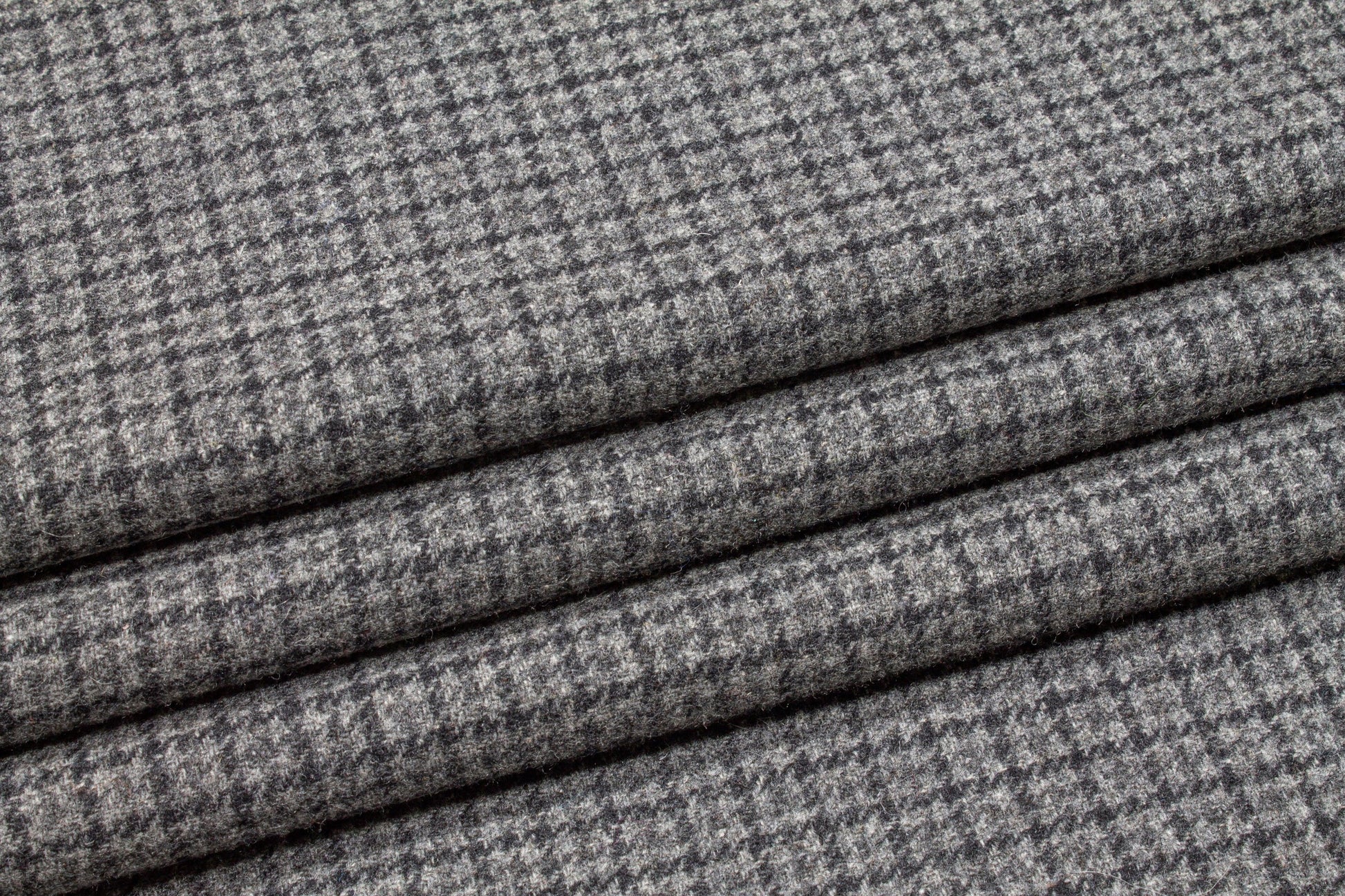 Gray Mini Check Italian Wool - Prime Fabrics