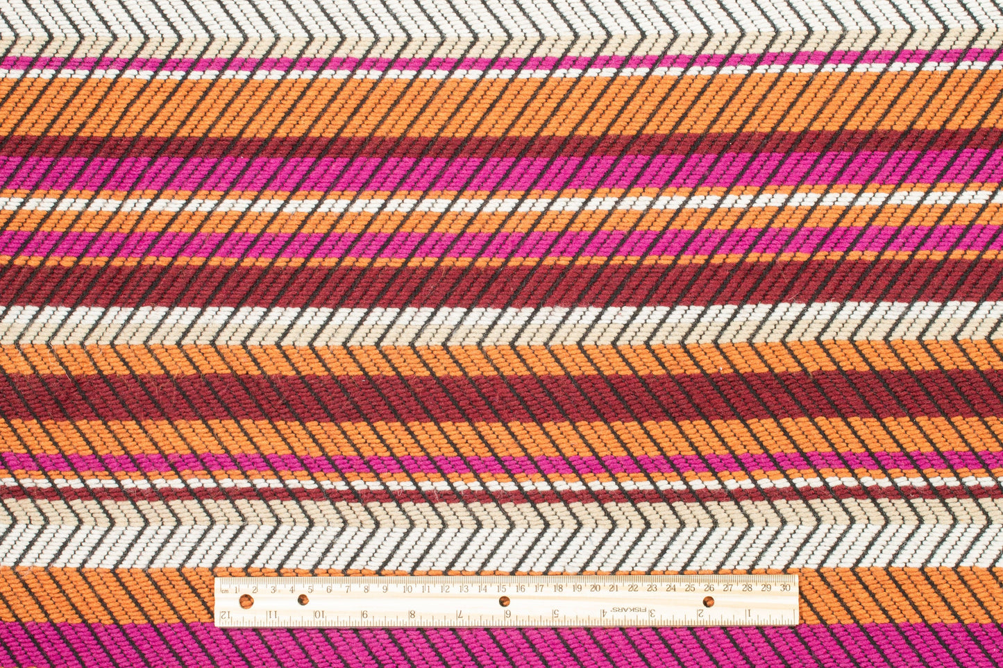 Multicolor Chevron Wool Blend Brocade - Prime Fabrics