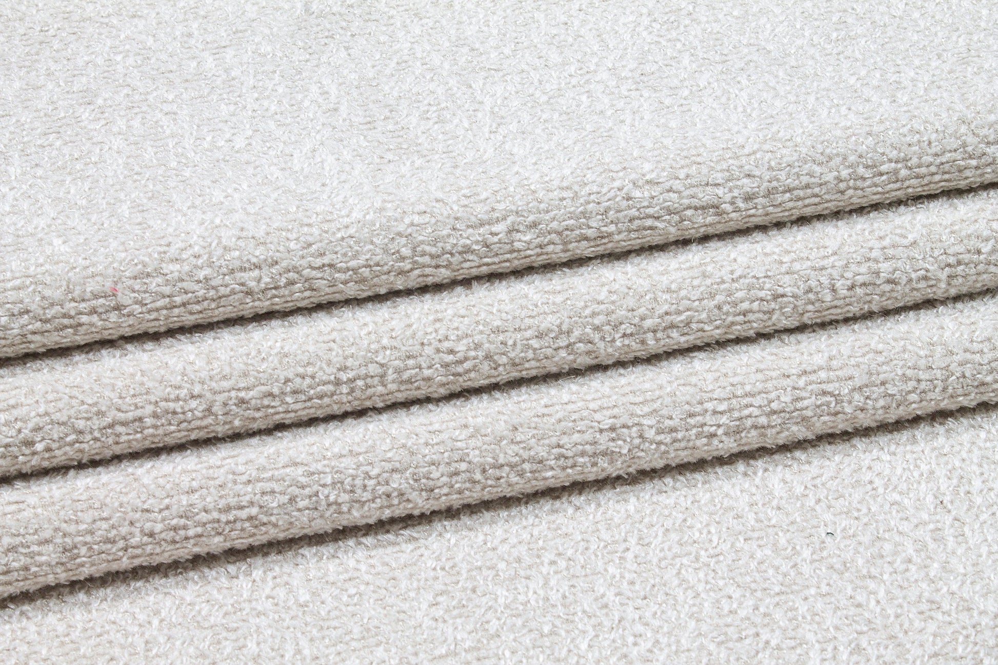 Off White Italian Silk and Wool Blend Stretch Boucle - Prime Fabrics