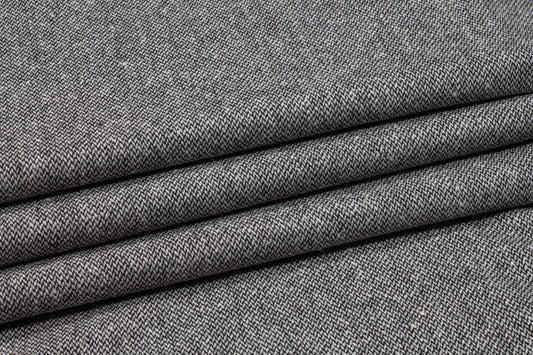 Black and White Wool Tweed - Prime Fabrics