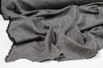 Black and White Wool Tweed - Prime Fabrics