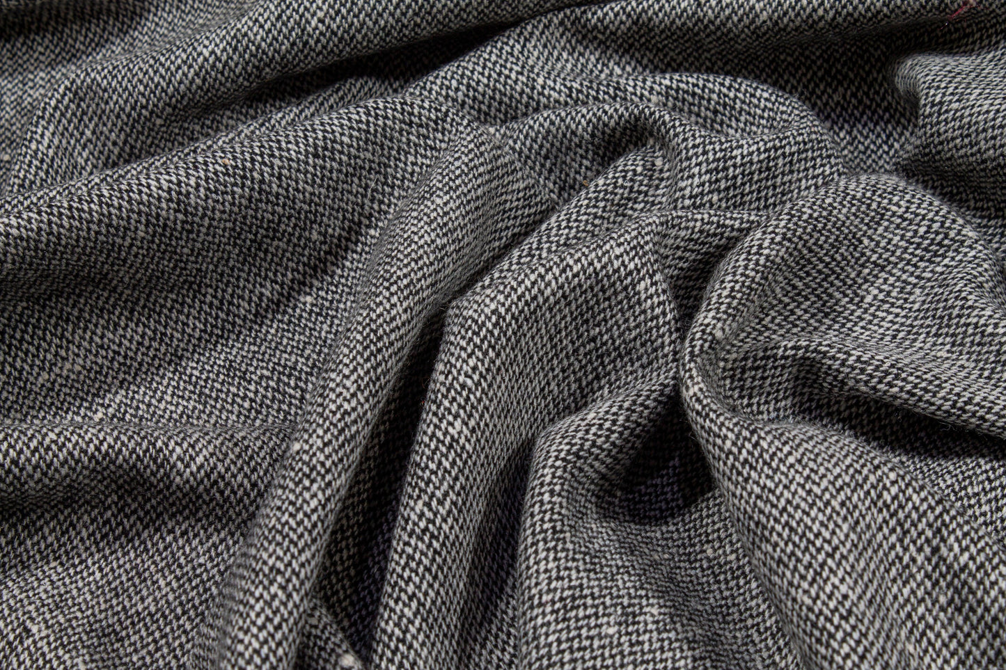 Black and White Wool Tweed - Prime Fabrics