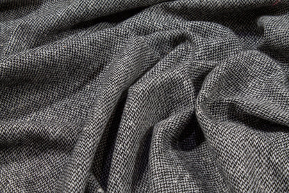 Black and White Wool Tweed - Prime Fabrics