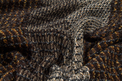 Brown Checked Wool Tweed - Prime Fabrics