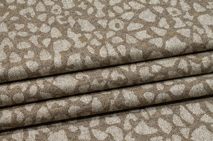 Taupe Cheetah Print Italian Wool - Prime Fabrics