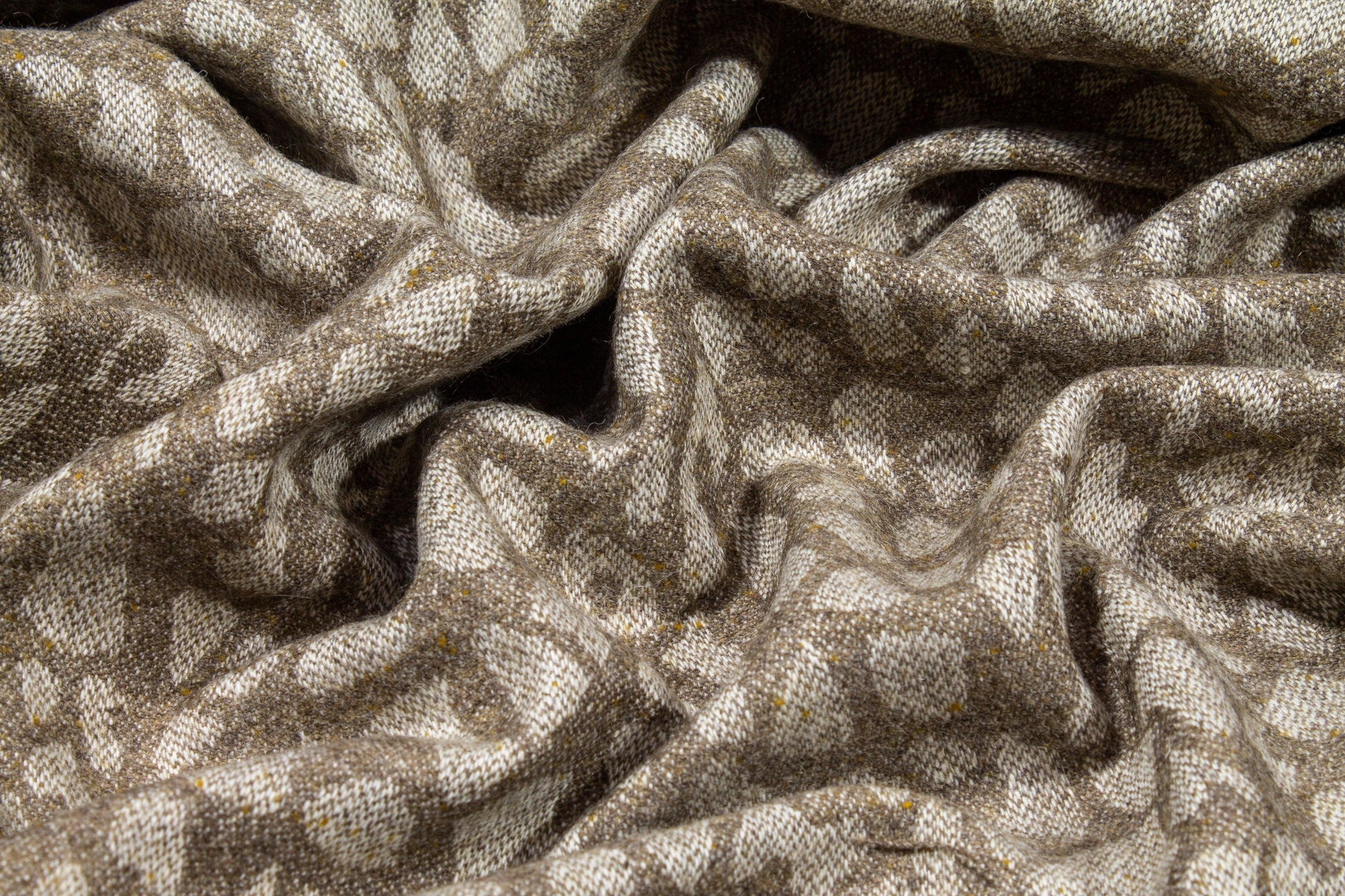 Taupe Cheetah Print Italian Wool - Prime Fabrics