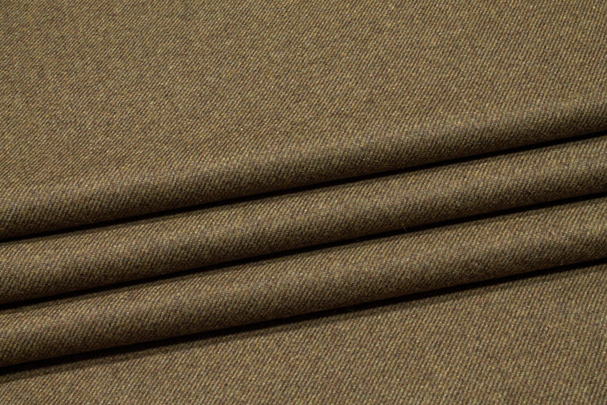 Olive Green Wool Twill - Prime Fabrics