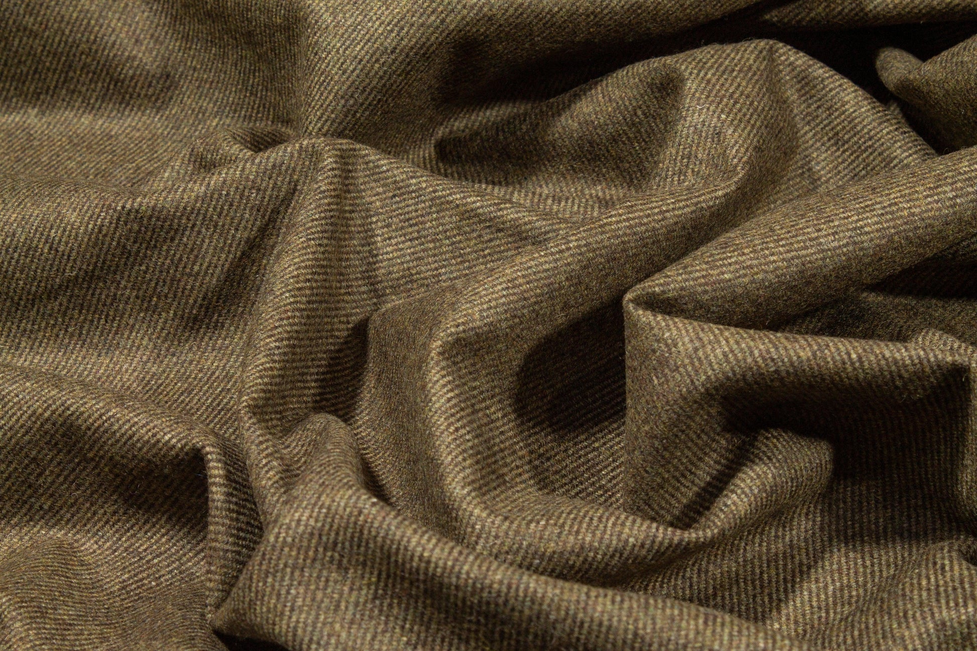 Olive Green Wool Twill - Prime Fabrics