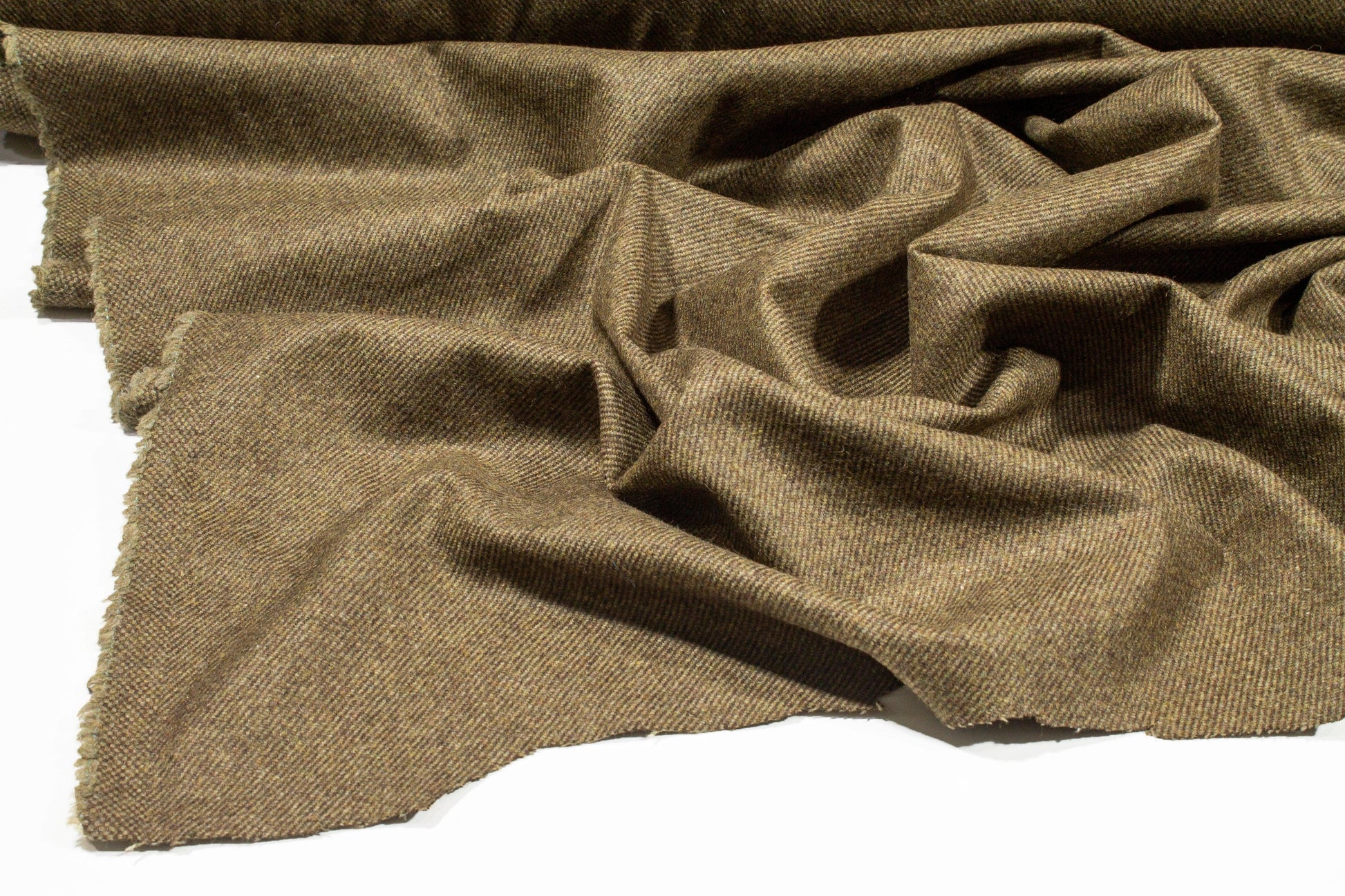 Olive Green Wool Twill - Prime Fabrics