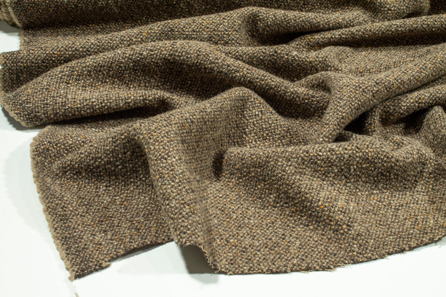 Brown Italian Wool Tweed - Prime Fabrics