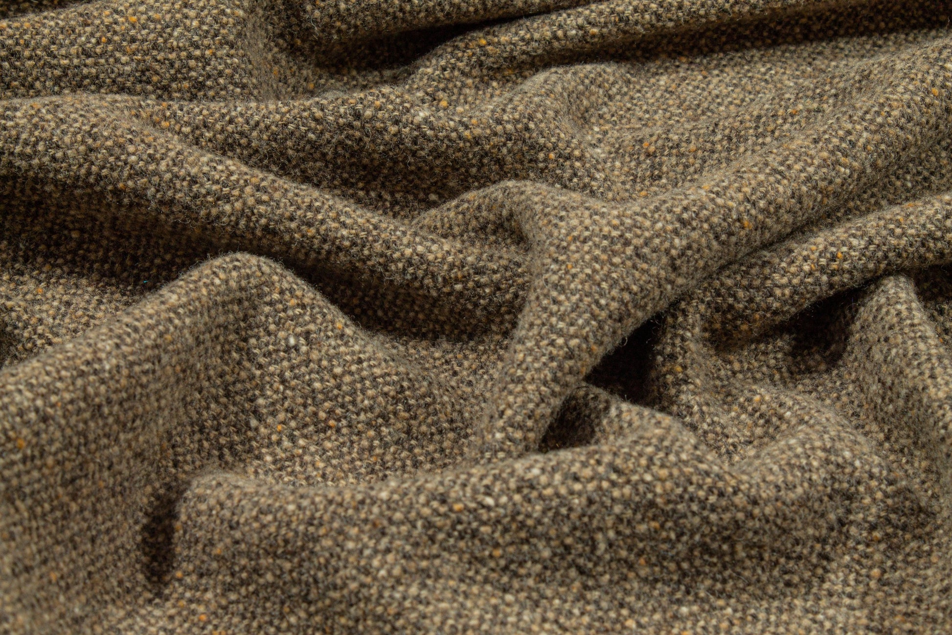 Brown Italian Wool Tweed - Prime Fabrics