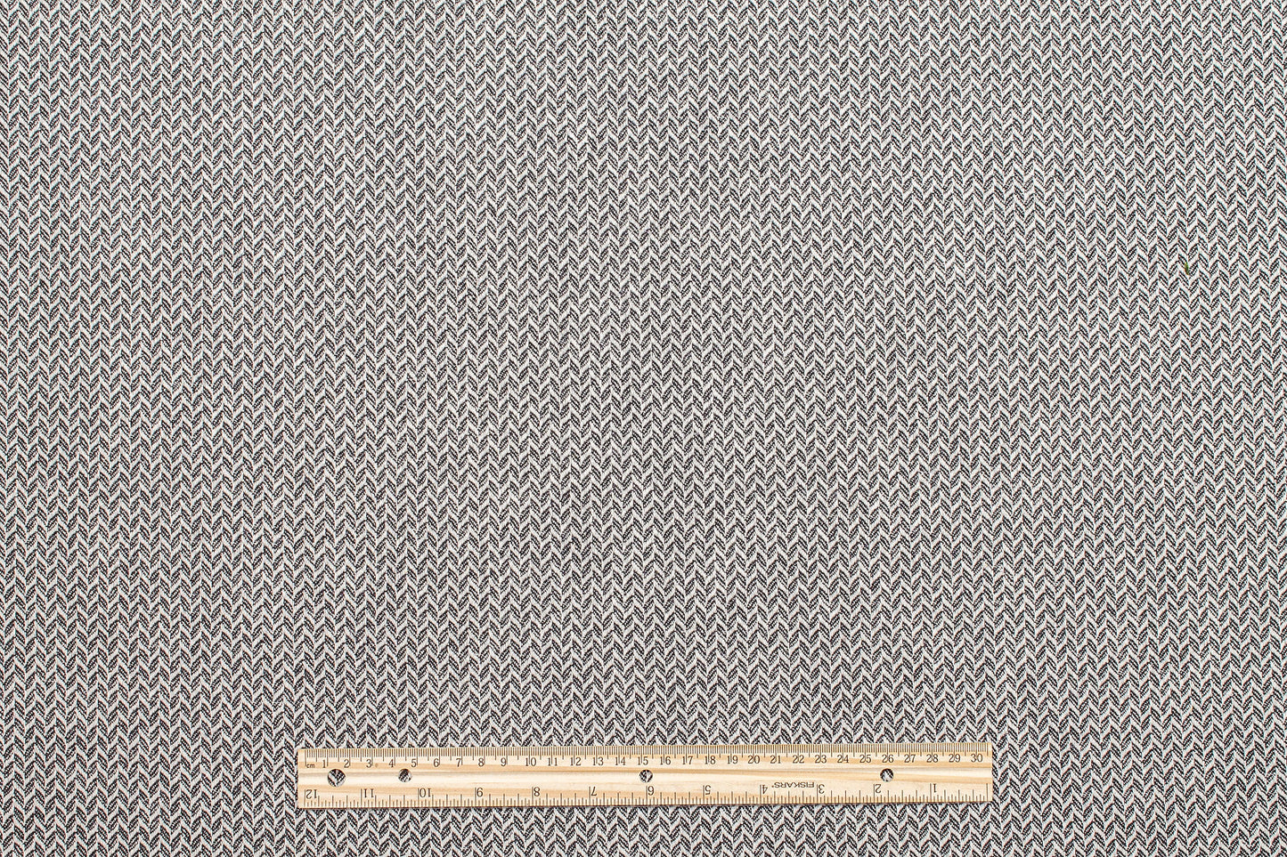 Gray and White Herringbone Italian Wool Cashmere - Prime Fabrics