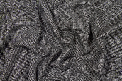 Black and White Wool Tweed - Prime Fabrics