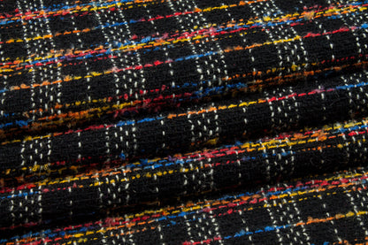 Black Multicolor Wool Tweed - Prime Fabrics