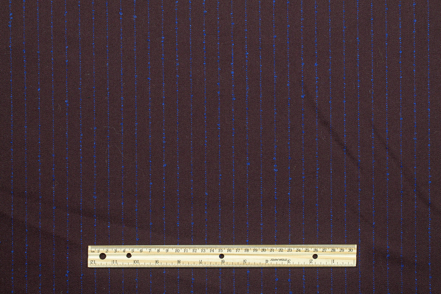Purple and Blue Striped Italian Wool - Prime Fabrics